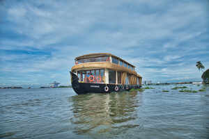 There is a luxury houseboat doing the rounds on Kerala backwaters