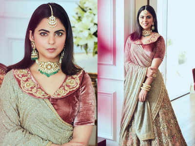 Isha Ambani just wore a Peter Pan collared blouse with her lehenga and it's breaking the internet