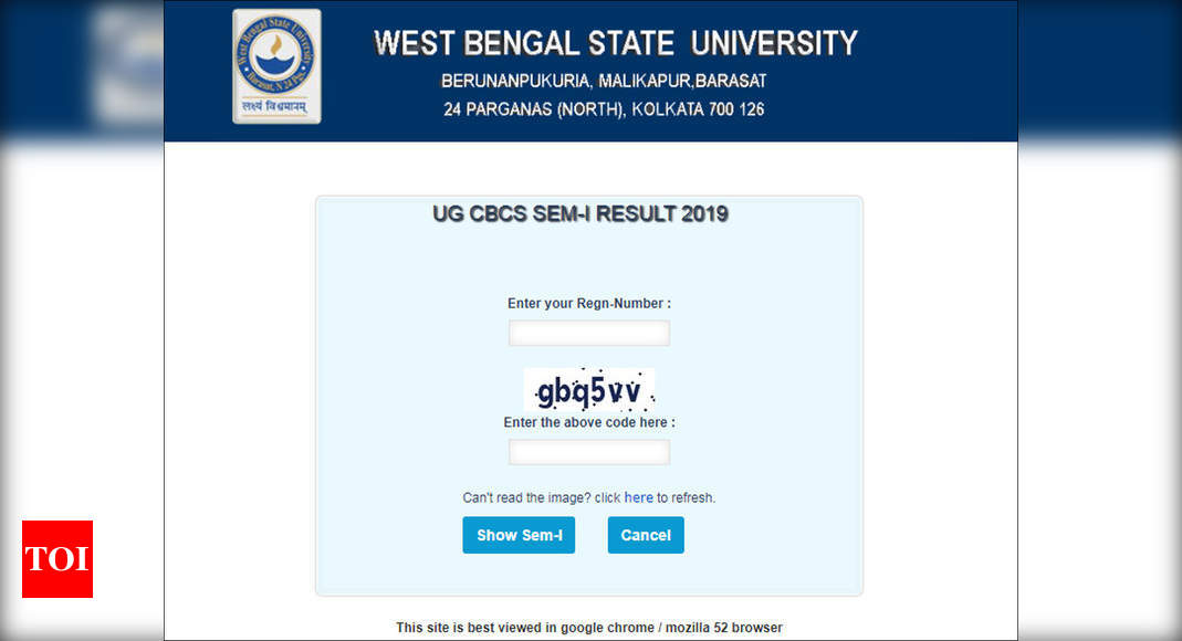 WBSU Result WBSU CBCS semester exam result 2019 declared