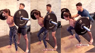 Shahid Kapoor's wife Mira Rajput aces 40 kg squats, flaunts her progress on social media