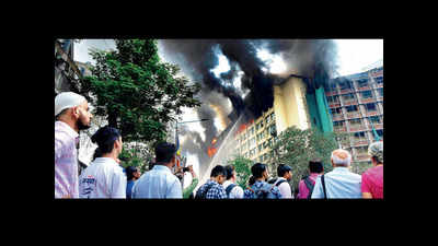 Mumbai: Lucky escape for GST Bhavan staff as huge blaze engulfs top floors
