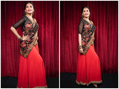 Photos: Madhuri Dixit looks gives this desi pick her own stylish spin