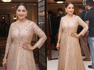 Madhuri Dixit Nene's gold anarkali gown is on our wedding shopping list