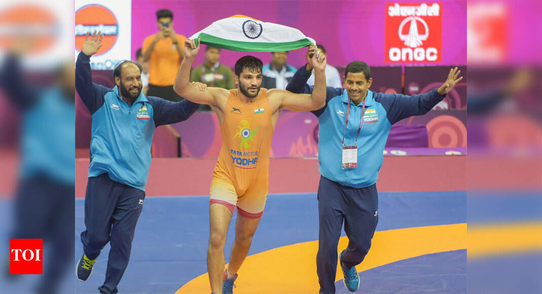Sunil wins gold in Asian Wrestling Championships