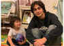 Taimur poses with Malaika's son Arhaan Khan