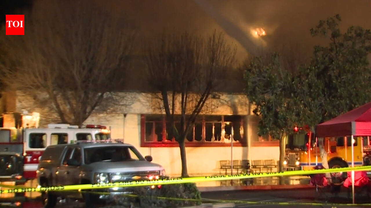 Firefighter killed in California library blaze
