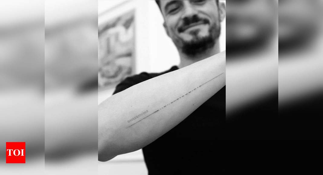 Orlando Bloom Gets His Tattoo Goof Up Fixed Shares Pics On