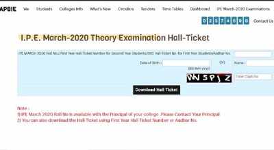How to download AP Inter hall ticket 2020?