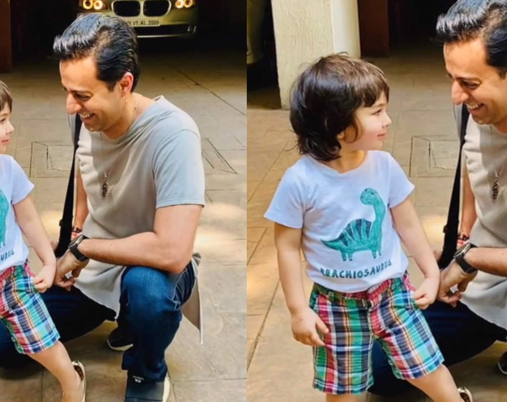 
Taimur Ali Khan posing with Salim Merchant is the cutest thing on internet today
