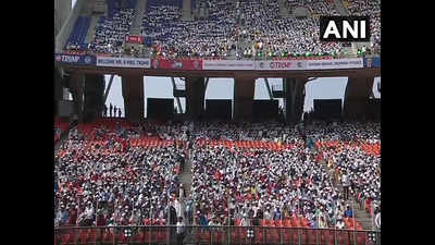 Trump visit: Huge crowd queues up outside Motera Stadium in Ahmedabad