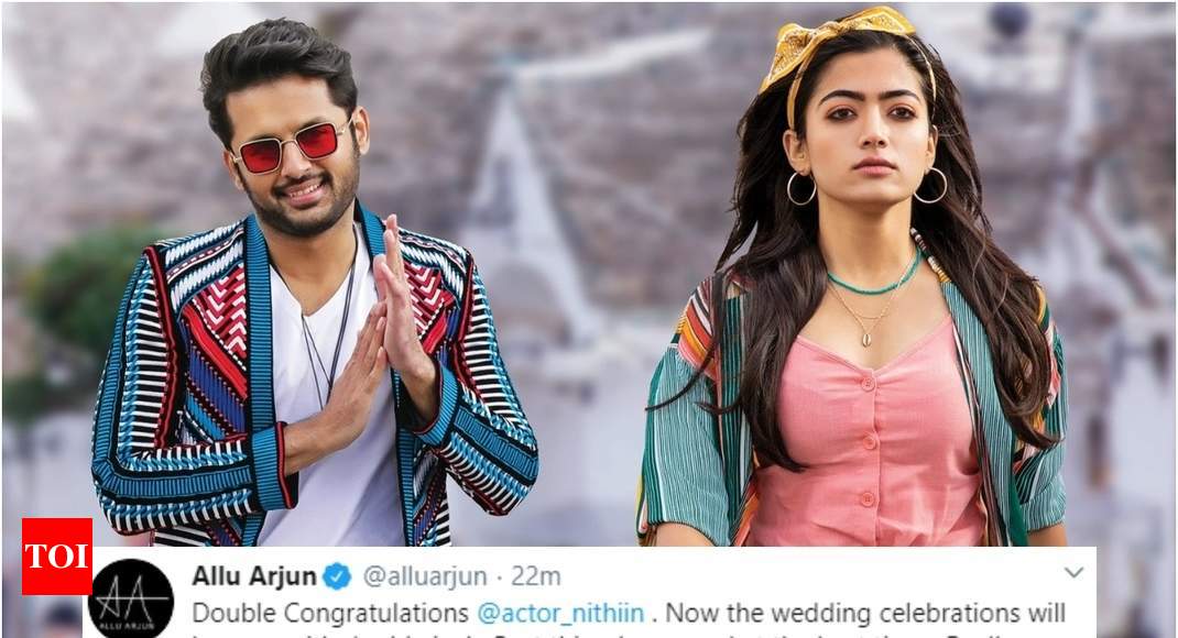 Allu Arjun heap praises on Bheeshma double congrats Nithiin for