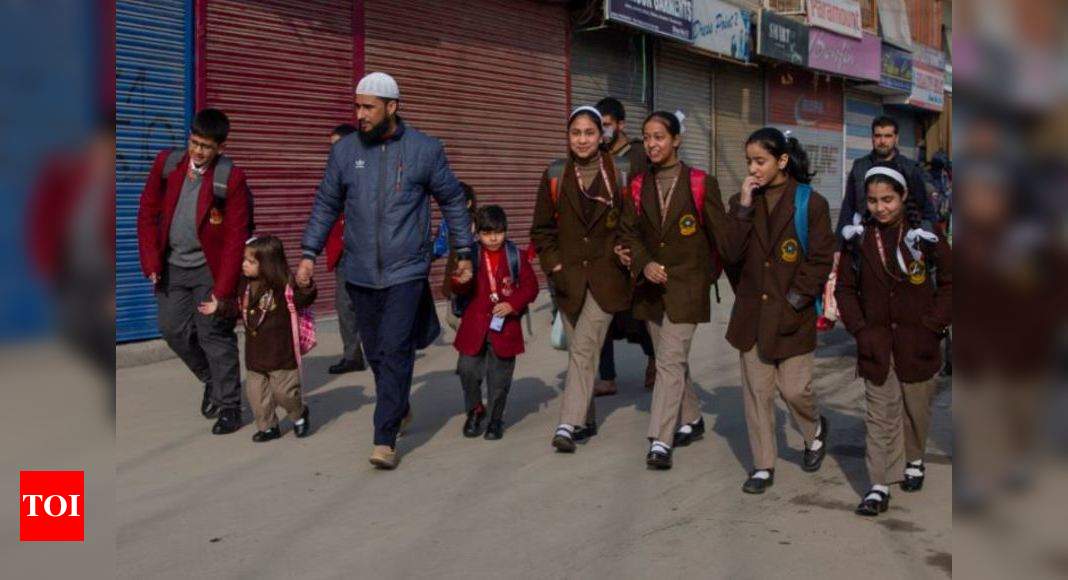 Schools in Kashmir reopen after 6 months | India News - Times of India