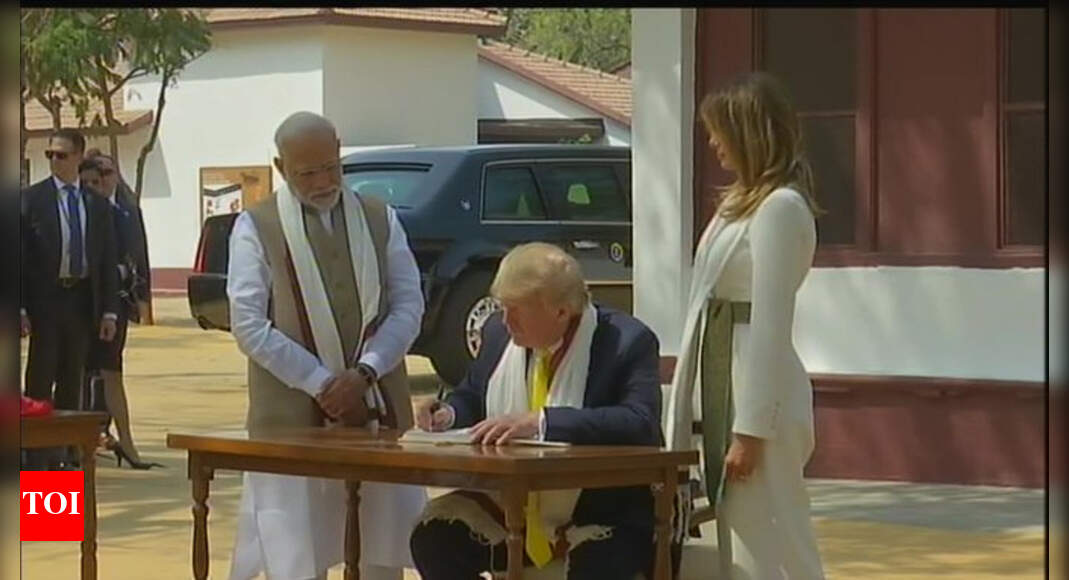 What Trump wrote in book at Sabarmati Ashram