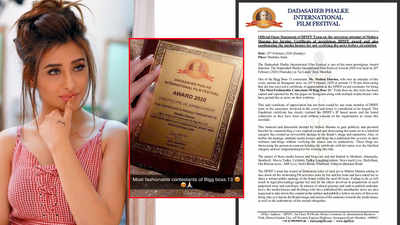 Bigg Boss 13 famed Mahira Sharma accused of forging Dadasaheb Phalke International Film Festival award, organisers call it 'immoral and distasteful'