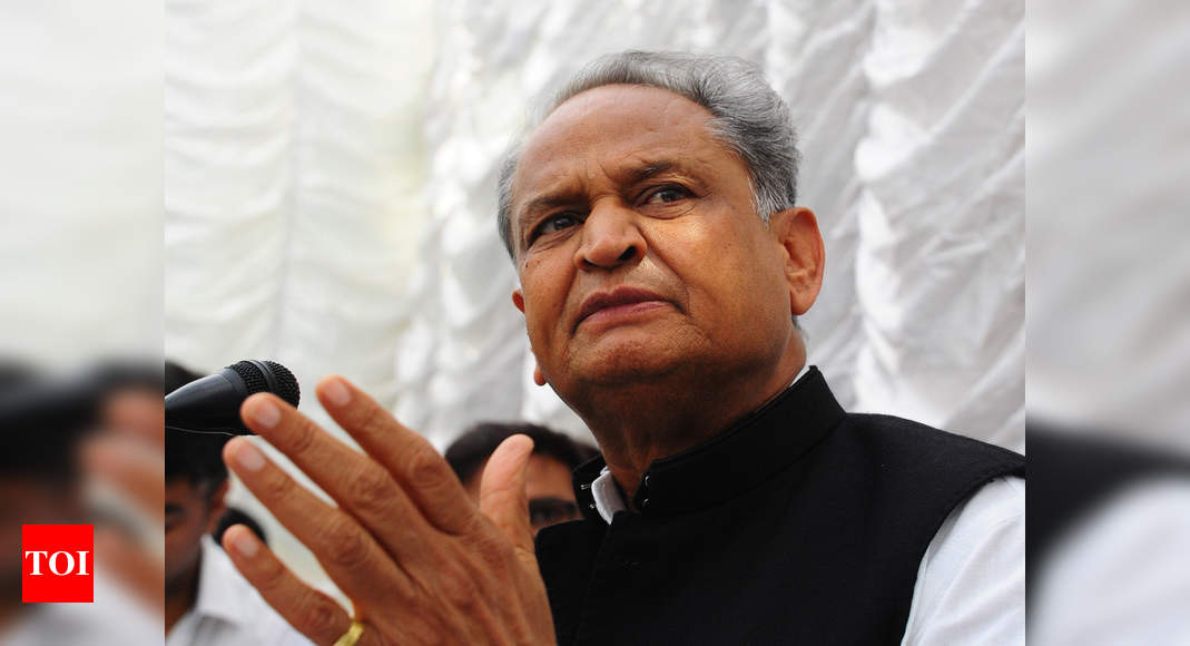 Rajasthan CM Ashok Gehlot asks Centre to increase its share for water projects to 90% - Times of India