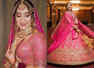 This bride's beautiful pink lehenga is gorgeous