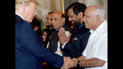CM BS Yediyurappa among 8 CMs at Donald Trump dinner in Delhi