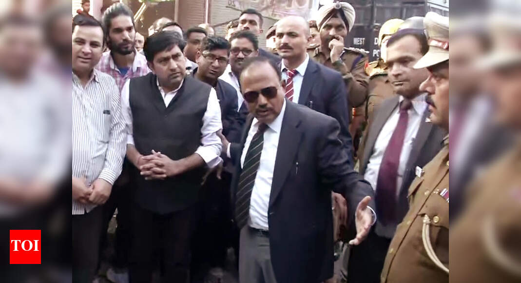 NSA Doval reviews Delhi situation, talks to locals