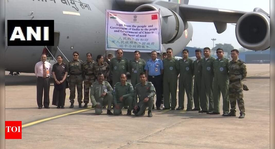 IAF flight leaves for China carrying 15 tonnes of medical supplies ...