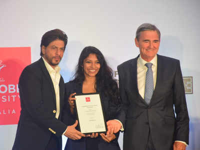 Photos: King Khan honours Shah Rukh Khan La Trobe University PhD Scholarship winner