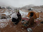 In pics: Saudi Arabian desert receives rare snowfall