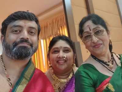 Jothe Jotheyalli actor Anirudh Jatkar and family seek blessings at Tirupati temple; see pic