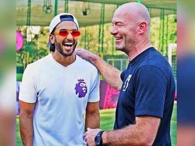Ranveer Singh meets "Footballing royalty" Alan Shearer; shares photo on Instagram