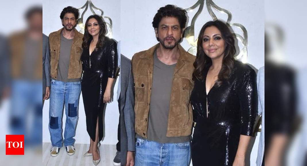 Photos: Shah Rukh Khan makes an uber cool appearance at wife Gauri Khan ...