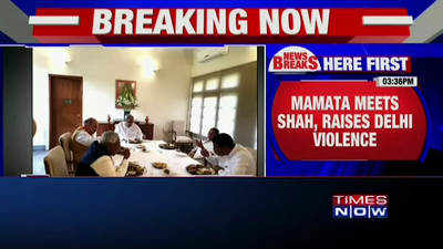 Mamata meets Amit Shah, raises Delhi violence issue