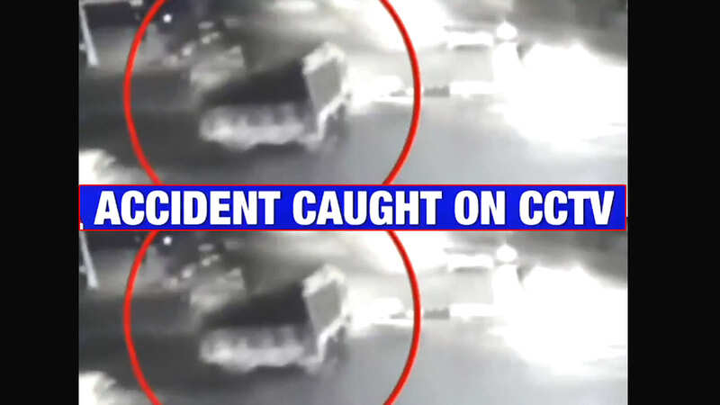 Accident caught on CCTV: Three killed by speeding truck in Jaipur