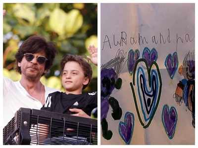 Shah Rukh Khan is a proud father as he shares son AbRam’s ‘aww-dorable’ drawing of him