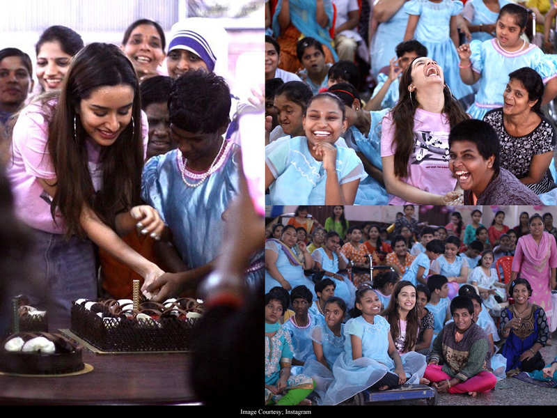 Shraddha Kapoor celebrates birthday with kids and senior ...