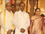 Chief Minister K Chandrashekar Rao, Swana Latha and Srinivas Reddy