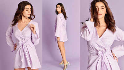 Alia Bhatt channelizes the girl next door vibes in her pretty purple dress