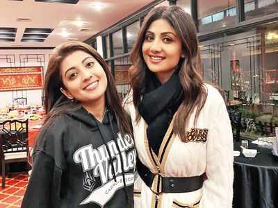 Pranitha and Shilpa Shetty bond over their south-Indian connect