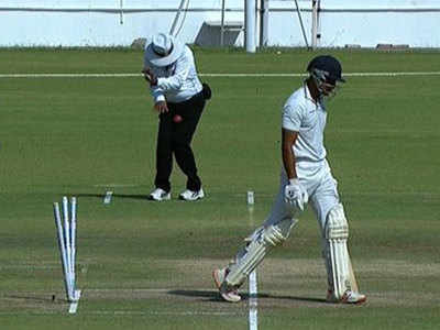 Ranji Trophy Final: Umpire Yashwant Barde called in as replacement for injured C Shamshuddin