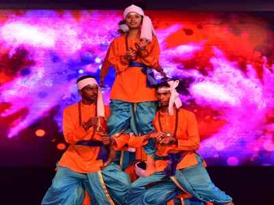 Students put up a variety of performances at the CMRIT cultural fest