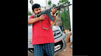 Hyderabad: Picture of corporator’s husband holding AK-47 goes viral