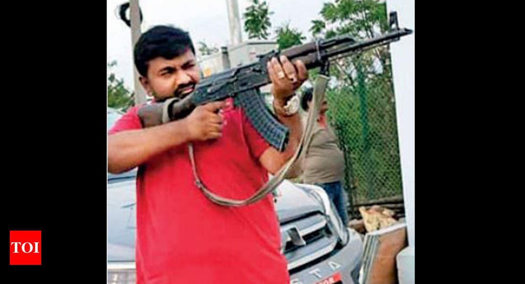 Hyderabad: Picture of corporator's husband holding AK-47 goes viral