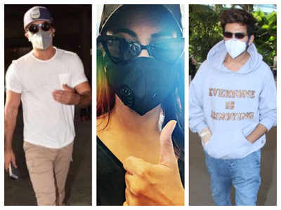 Ranbir Kapoor, Kartik Aaryan to Sonakshi Sinha: Bollywood actors who were spotted wearing masks amidst Coronavirus scare