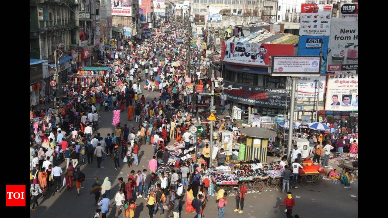 Corona scares, still people venture out in city markets