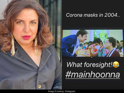 Farah Khan shares a glimpse of Corona masks from 2004 film ‘Main Hoon Na’!