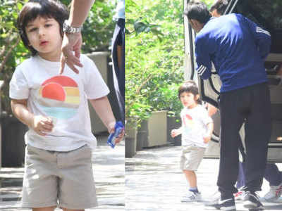 Taimur Ali Khan spends a sunny day out in town with dad Saif Ali Khan