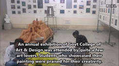 Govt College of Art & Design students showcased their paintings