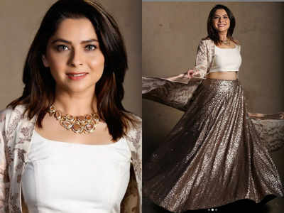 'Yuva Dancing Queen' judge Sonalee Kulkarni looks gorgeous in a grey-glittery outfit; see pic
