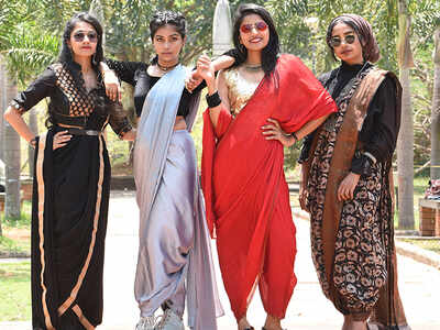 Kerala campuses give saris a dhoti makeover | Kochi News - Times of India
