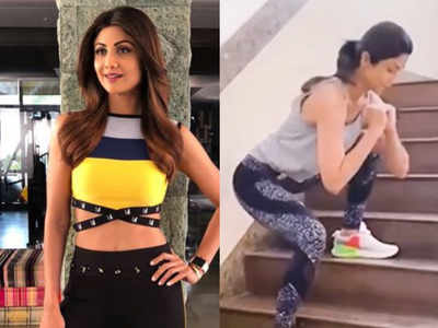 Shilpa Shetty's quick stair exercise is the perfect workout for #quarantine days