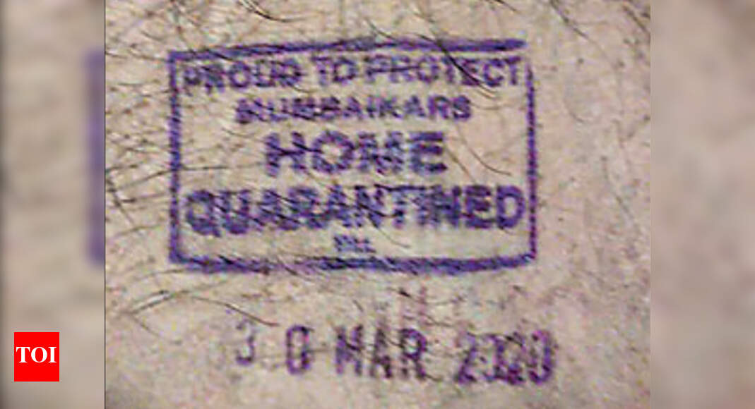 Karnataka govt stamps flyers told to selfisolate Bengaluru News