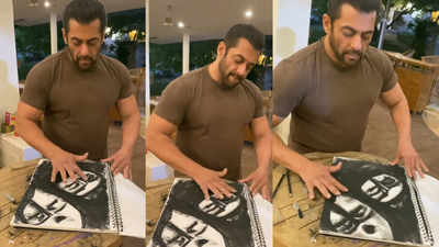 Watch: Salman Khan draws a sketch as he spends time staying home amidst coronavirus outbreak