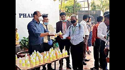 Coronavirus outbreak: Colleges make sanitisers in labs for distribution in Bhopal